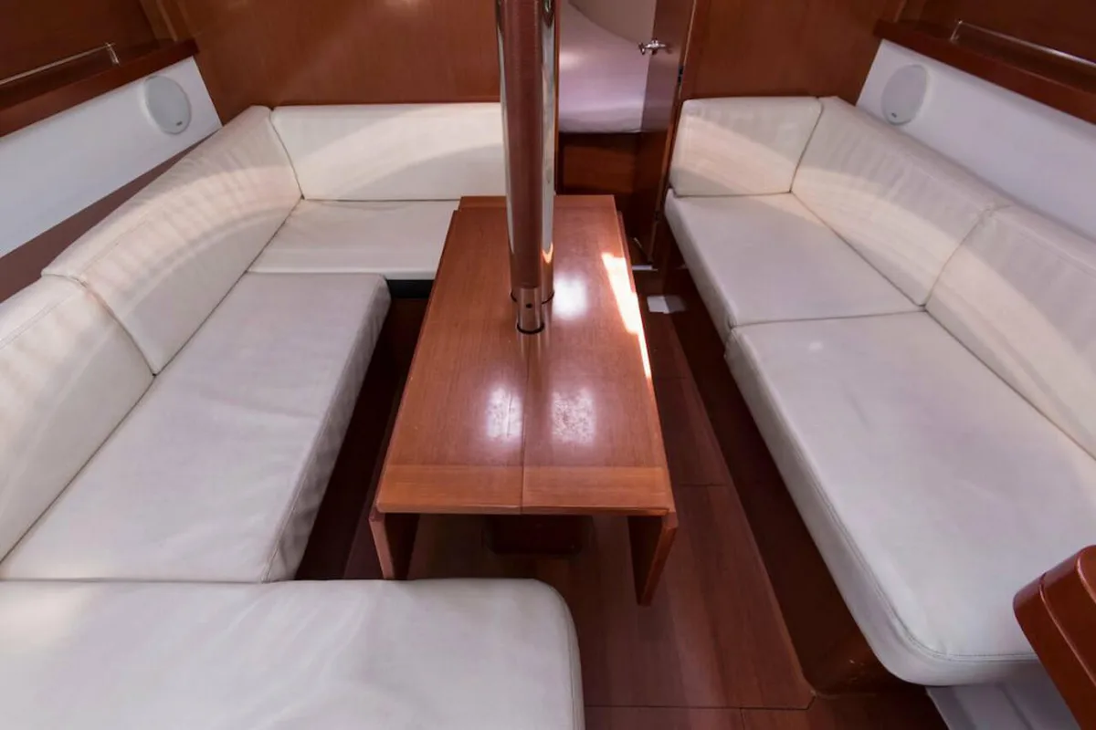 Salon of Tango, a Beneteau Oceanis 34.2 sailboat at Heiligenhafen, Germany