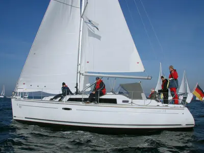 Exterior view of Tango, a Beneteau Oceanis 34.2 sailboat at Heiligenhafen, Germany