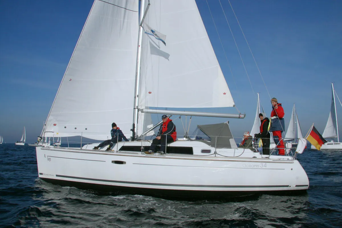 Exterior view of Tango, a Beneteau Oceanis 34.2 sailboat at Heiligenhafen, Germany