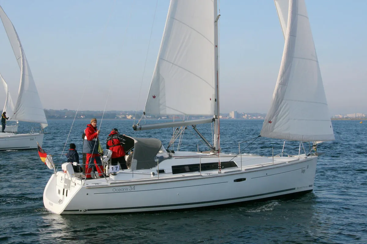 Exterior view of Tango, a Beneteau Oceanis 34.2 sailboat at Heiligenhafen, Germany