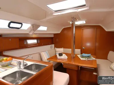Salon of Tango, a Beneteau Oceanis 34.2 sailboat at Heiligenhafen, Germany