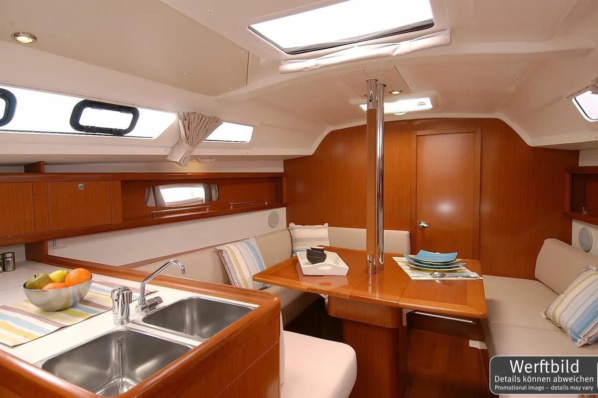 Salon of Tango, a Beneteau Oceanis 34.2 sailboat at Heiligenhafen, Germany