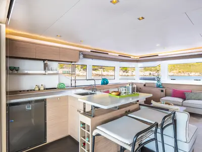 Galley of SAILUXE - Pac-one, a Lagoon 60 catamaran at Capo d'Orlando, Italy