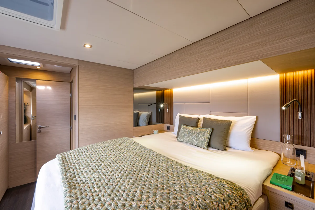Cabin on SAILUXE - Pac-one, a Lagoon 60 catamaran at Capo d'Orlando, Italy
