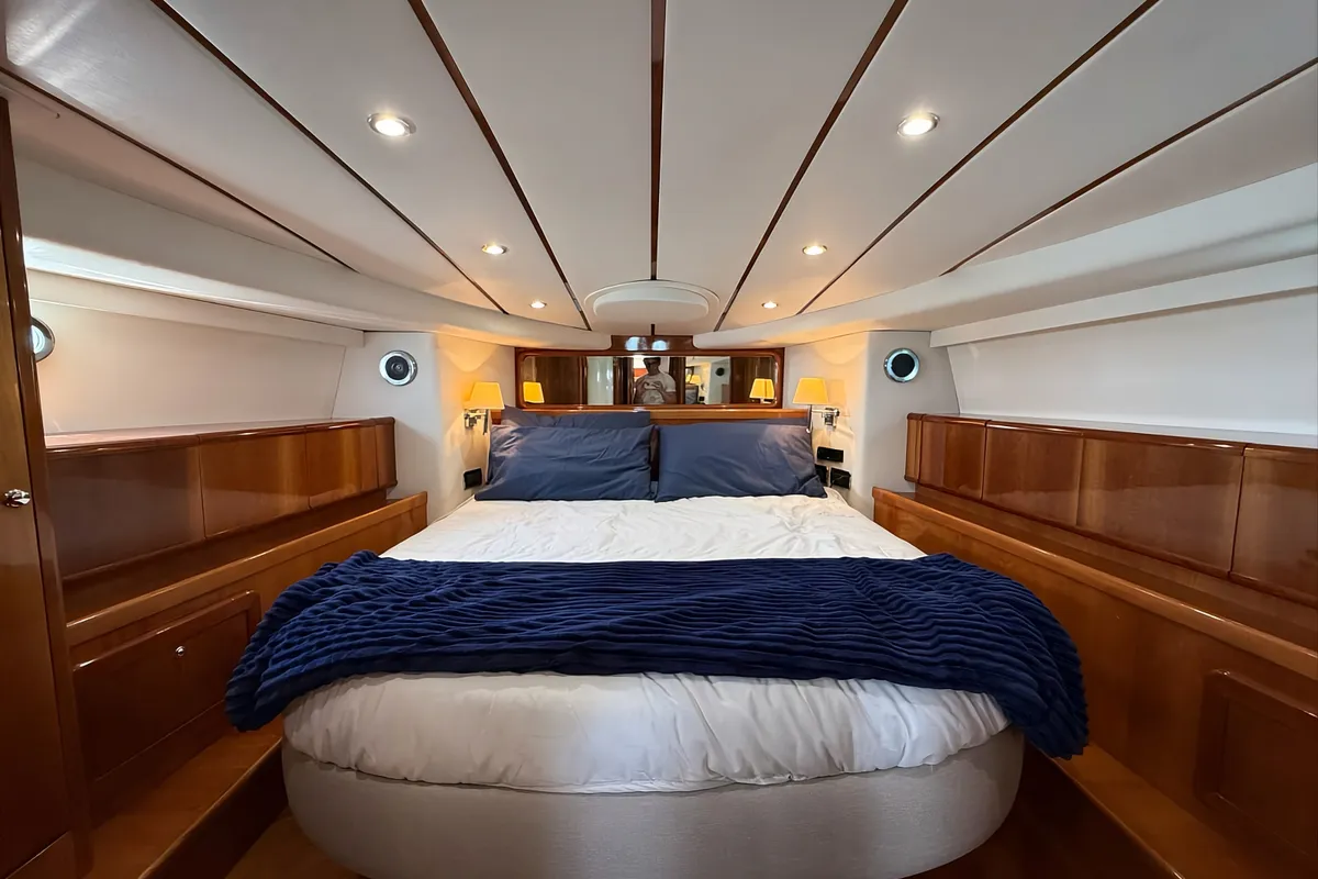 Terry Blue, a Conam 58S motor yacht at Olbia, Italy