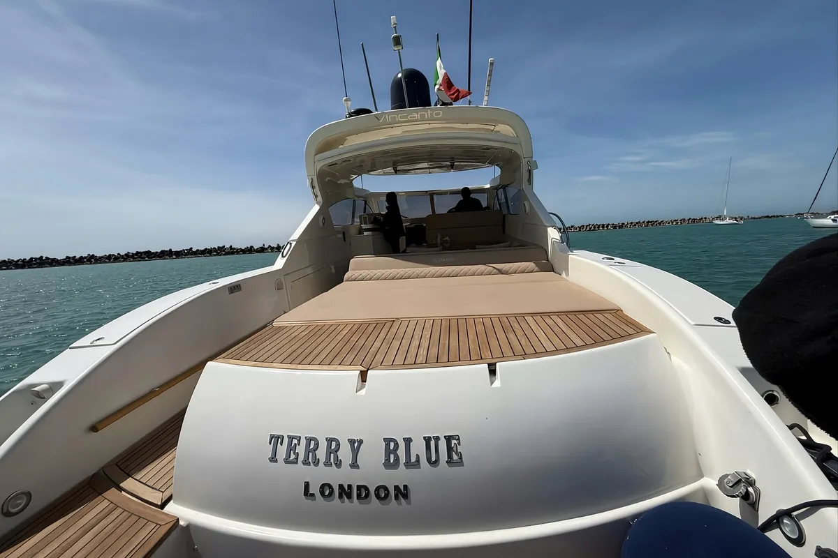 Terry Blue, a Conam 58S motor yacht at Olbia, Italy