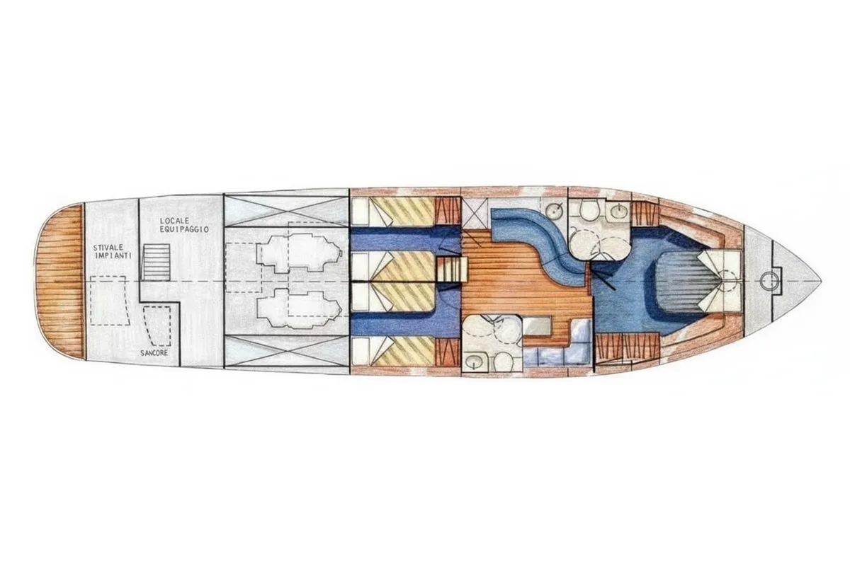 Terry Blue, a Conam 58S motor yacht at Olbia, Italy