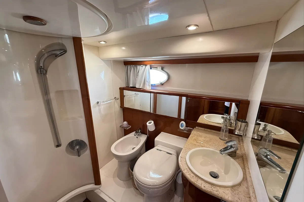 Terry Blue, a Conam 58S motor yacht at Olbia, Italy