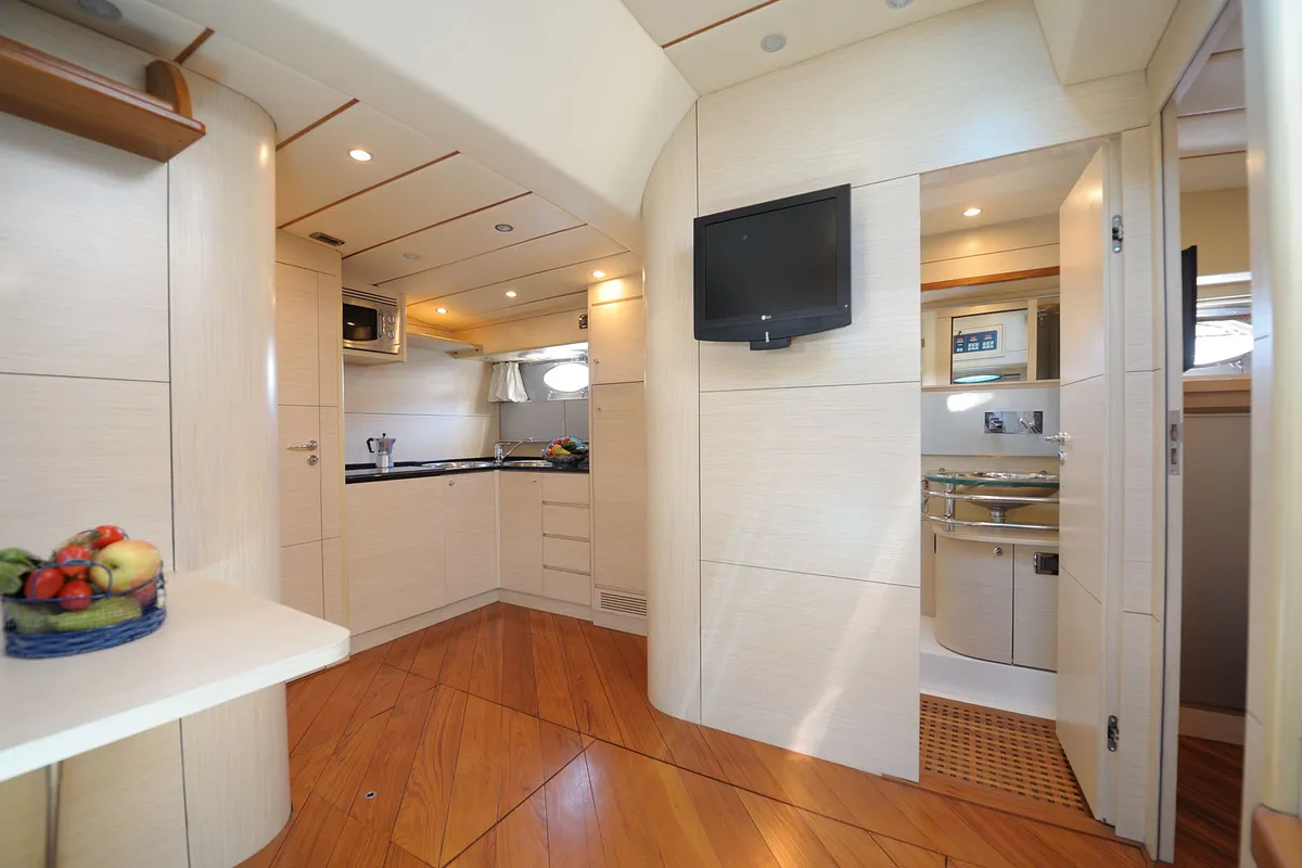 Terry Blue, a Conam 58S motor yacht at Olbia, Italy