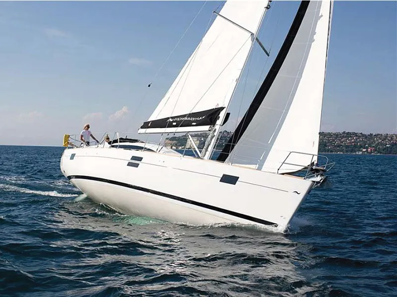 Exterior view of Marta X, a Elan 444 Impression sailboat at Grad Šibenik, Croatia