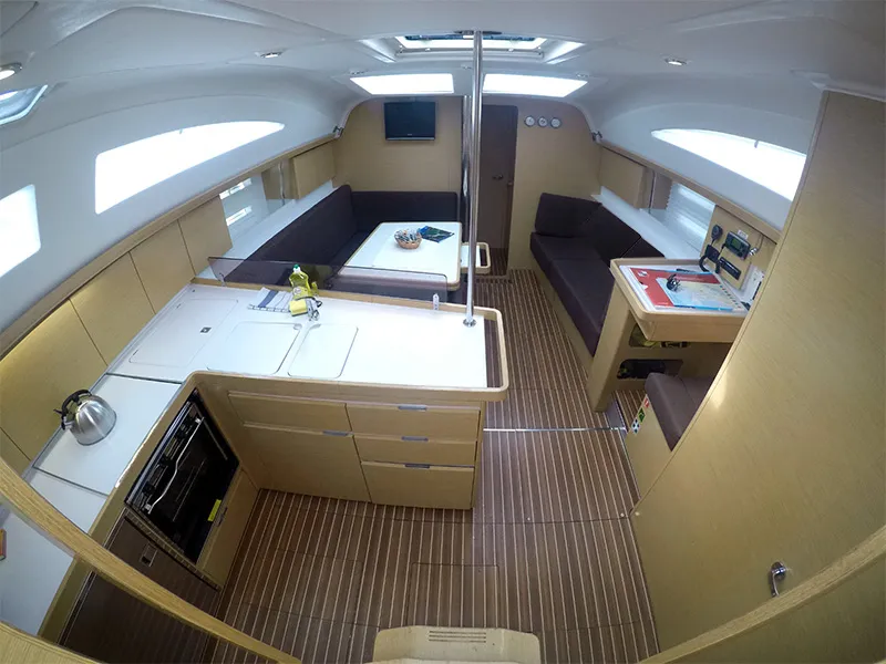 Salon of Marta X, a Elan 444 Impression sailboat at Grad Šibenik, Croatia