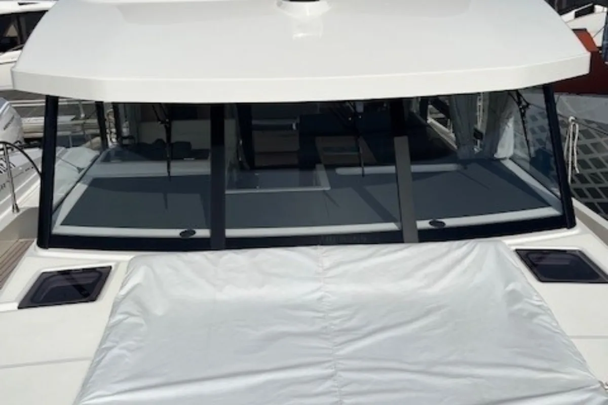Exterior view of Swift Home, a Beneteau Swift Trawler 41 motor yacht at Pirovac, Croatia