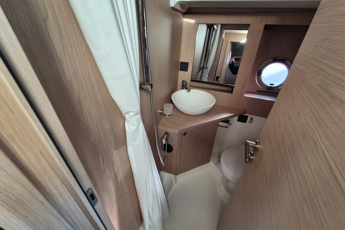 Head on Swift Home, a Beneteau Swift Trawler 41 motor yacht at Pirovac, Croatia