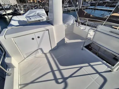 Deck of Swift Home, a Beneteau Swift Trawler 41 motor yacht at Pirovac, Croatia