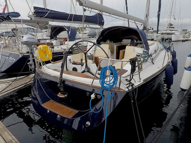 Sjor III, a Grand Soleil 40 sailboat at Grad Šibenik, Croatia