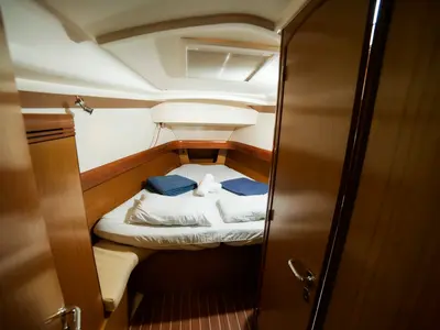 Cabin on Triton, a Jeanneau Sun Odyssey 42 i sailboat at Volos Municipality, Greece