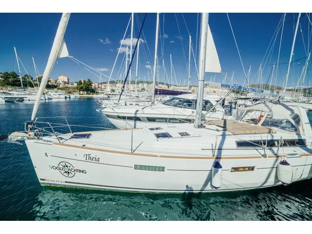 Exterior view of THEIA, a Beneteau Oceanis 45 sailboat at Šibenik, Croatia
