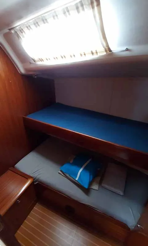 Cabin on Kigo, a Bavaria 49 sailboat at Grad Rijeka, Croatia