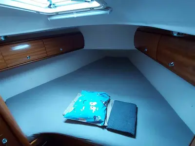 Cabin on Kigo, a Bavaria 49 sailboat at Grad Rijeka, Croatia