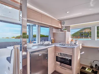 Galley of Pussycat, a Lagoon 40 catamaran at Grad Kaštela, Croatia
