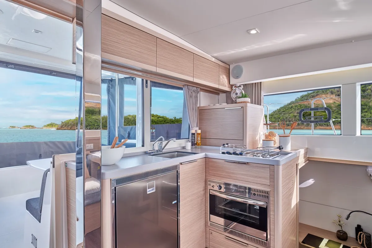 Galley of Pussycat, a Lagoon 40 catamaran at Grad Kaštela, Croatia