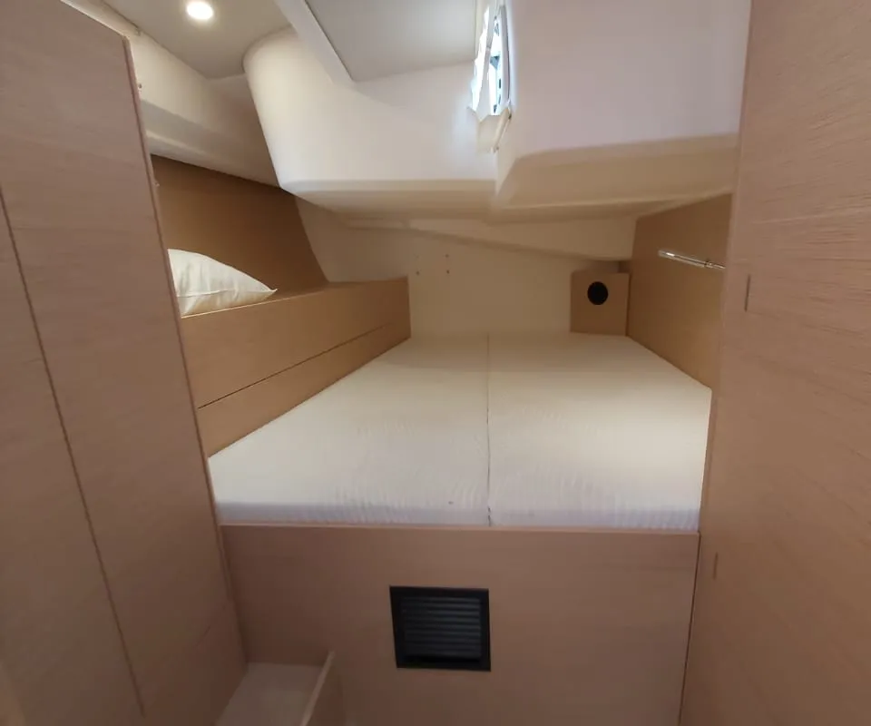 Cabin on Andromeda, a Hanse 508 sailboat at Lavrion, Greece