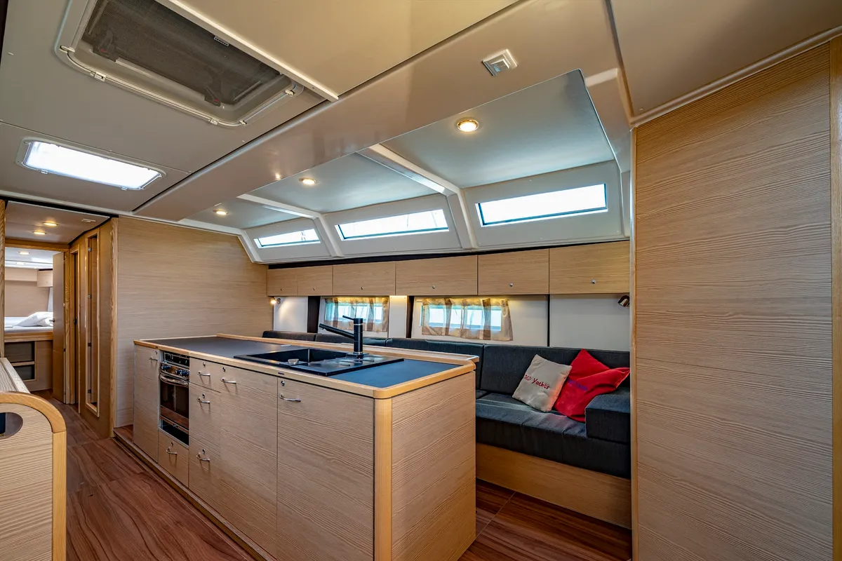 Galley of Dion, a D&D Kufner 50 sailboat at Marmaris, Turkey
