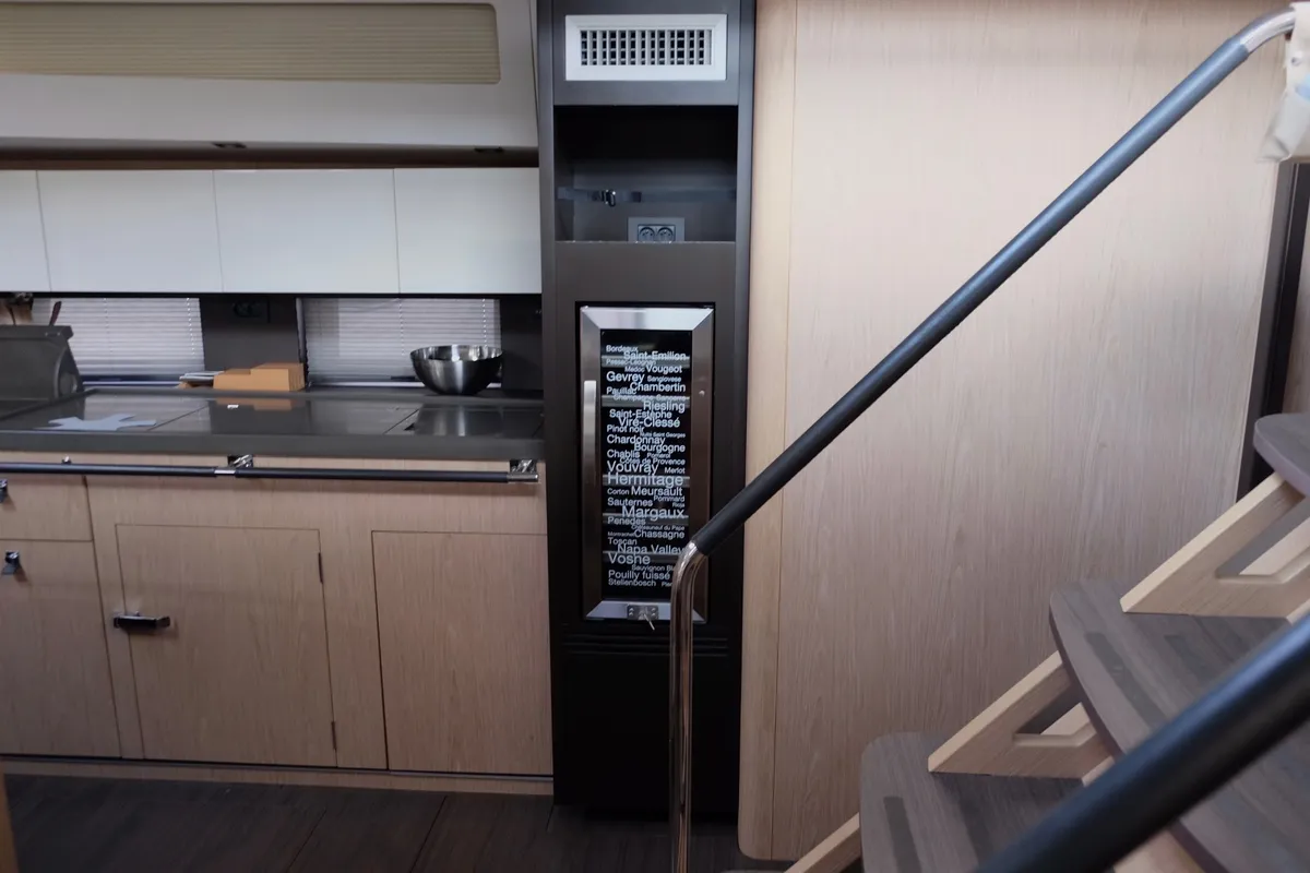 Galley of Premium +, a Beneteau Oceanis Yacht 62 sailboat at Rosignano Solvay, Italy