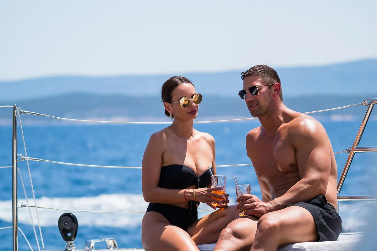 Deck of Vulpino, a Sunreef 60 catamaran at Kaštela, Croatia
