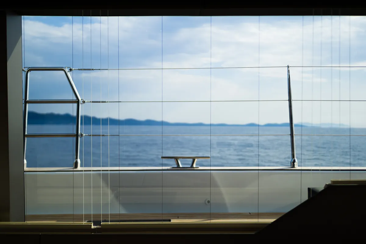 Salon of Vulpino, a Sunreef 60 catamaran at Kaštela, Croatia