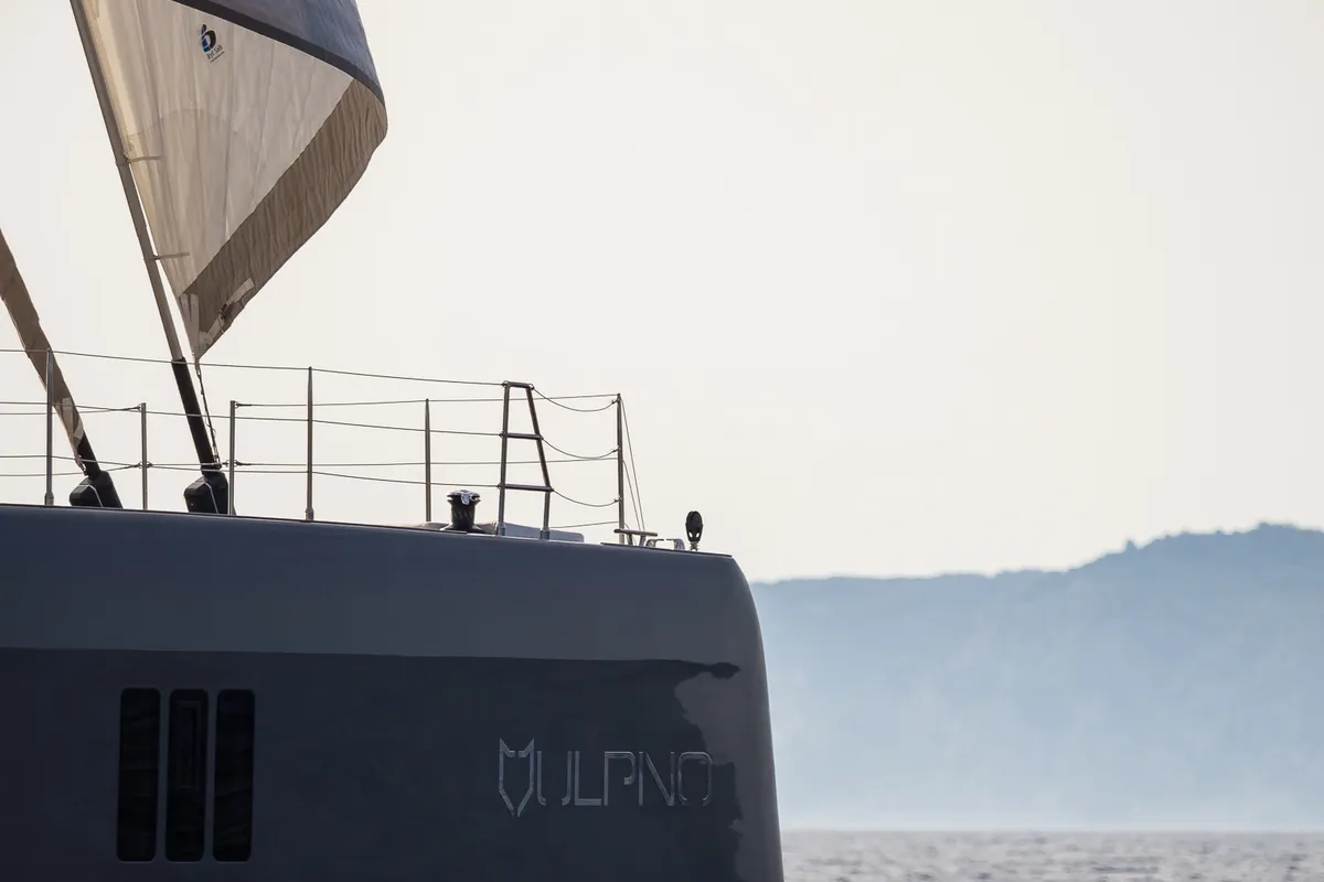 Exterior view of Vulpino, a Sunreef 60 catamaran at Kaštela, Croatia