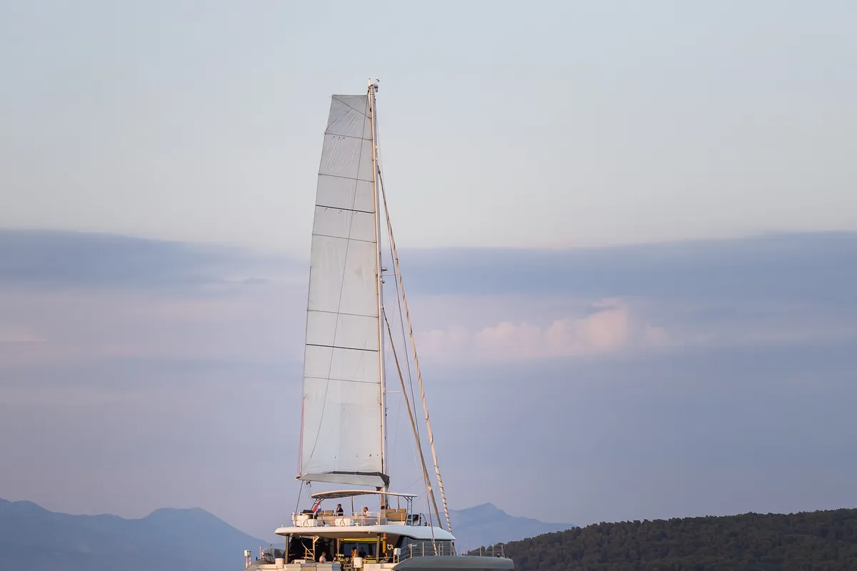 Vulpino, a Sunreef 60 catamaran at Kaštela, Croatia