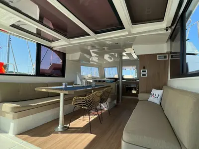 Salon of Compass, a Bali Catspace catamaran at Pirovac, Croatia