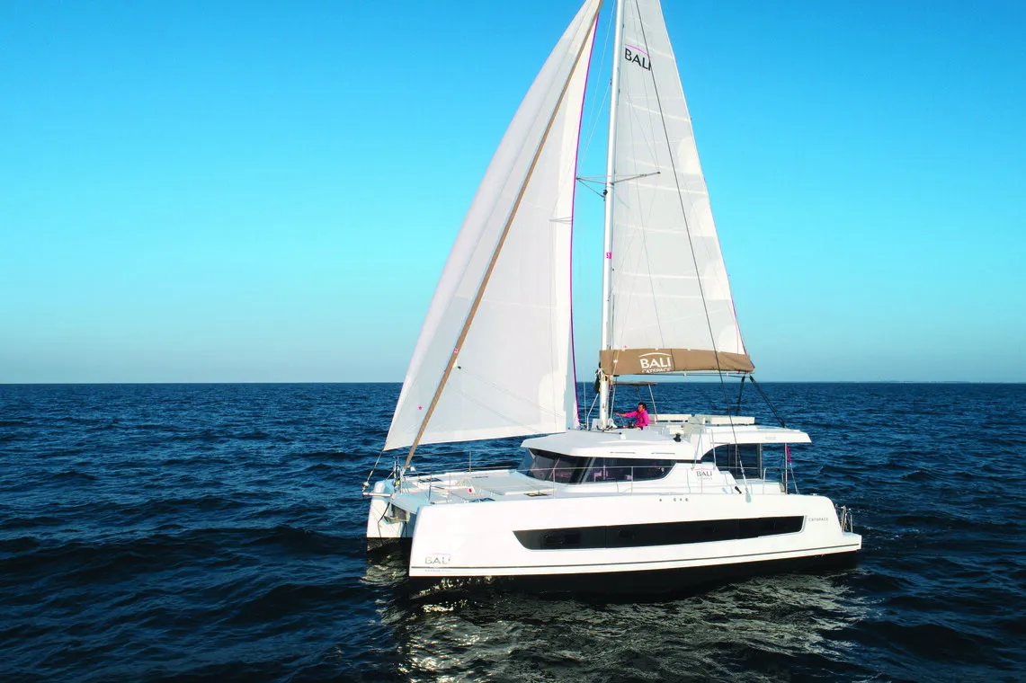 Exterior view of Compass, a Bali Catspace catamaran at Pirovac, Croatia