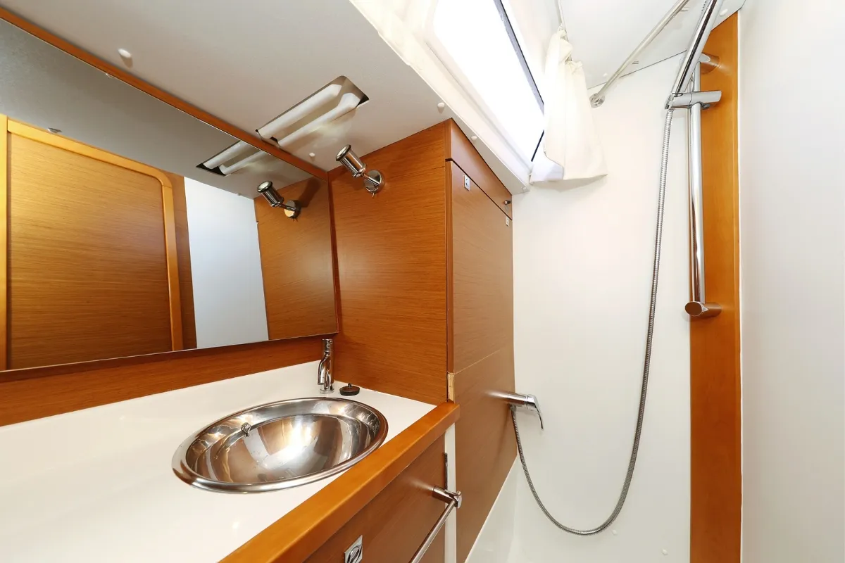 Eol, a Jeanneau Sun Odyssey 389 sailboat at Biograd na Moru, Croatia