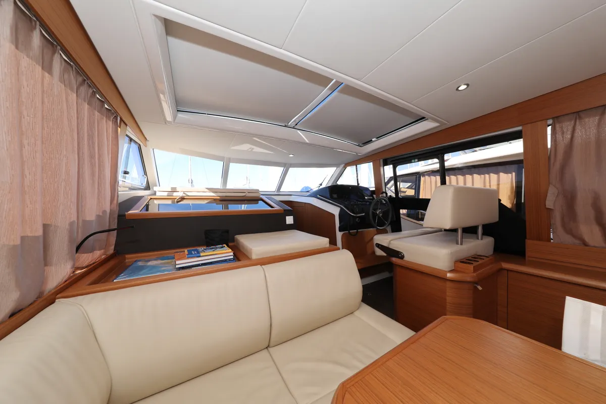 Salon of Lady Elma, a Greenline 40 motor yacht at Grad Biograd na Moru, Croatia