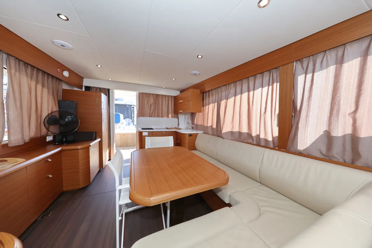 Salon of Lady Elma, a Greenline 40 motor yacht at Grad Biograd na Moru, Croatia