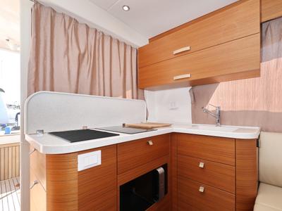 Galley of Lady Elma, a Greenline 40 motor yacht at Grad Biograd na Moru, Croatia