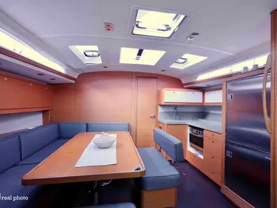 Galley of Fortuna, a Dufour 470 sailboat at Castellammare di Stabia, Italy