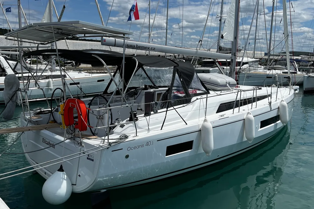 Exterior view of Elizabeth, a Beneteau Oceanis 40.1 sailboat at Općina Sukošan, Croatia