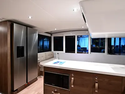 Galley of Grease, a Bali 4.4 catamaran at Salerno, Italy
