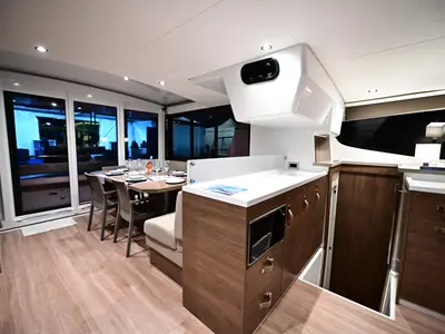 Salon of Grease, a Bali 4.4 catamaran at Salerno, Italy