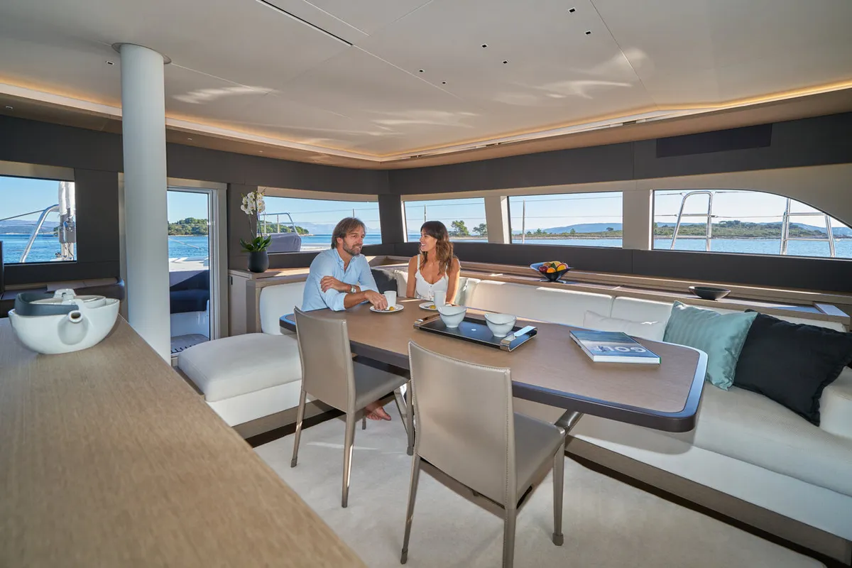 Salon of Amada Mia - CREWED, a Lagoon Sixty 5 catamaran at Split, Croatia