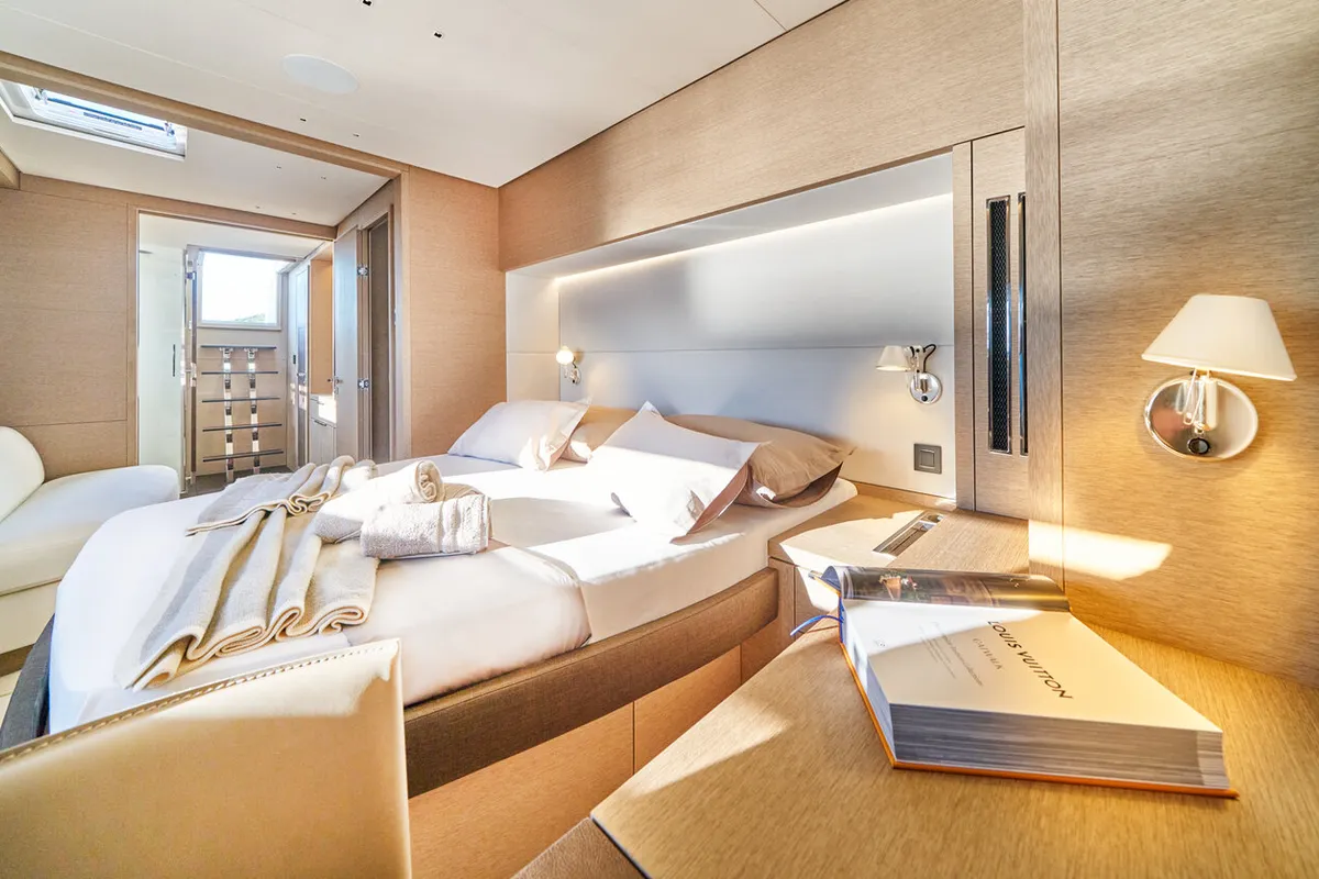 Cabin on Amada Mia - CREWED, a Lagoon Sixty 5 catamaran at Split, Croatia