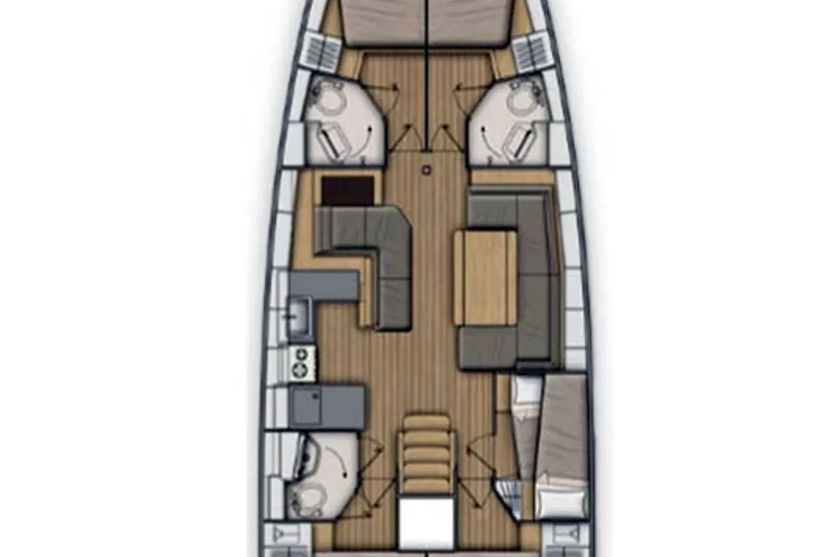 Amallo, a Beneteau Oceanis 51.1 sailboat at Dubrovnik, Croatia