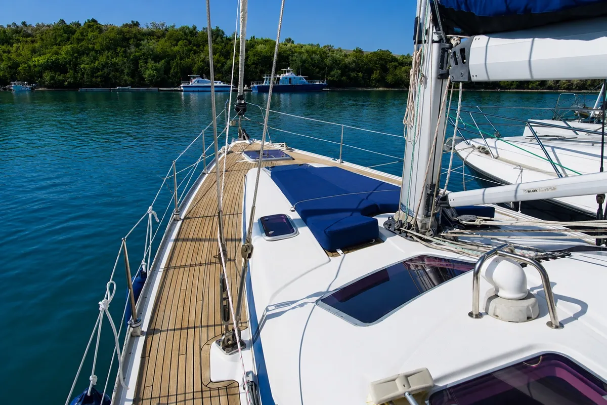 Astra, a Bavaria Vision 50 sailboat at Airport Marina, Montenegro