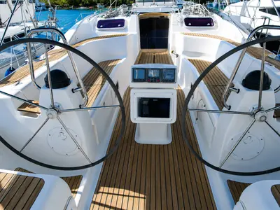 Astra, a Bavaria Vision 50 sailboat at Airport Marina, Montenegro