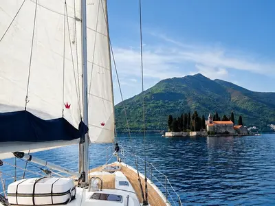Astra, a Bavaria Vision 50 sailboat at Airport Marina, Montenegro
