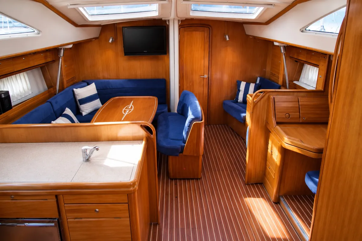 Astra, a Bavaria Vision 50 sailboat at Airport Marina, Montenegro