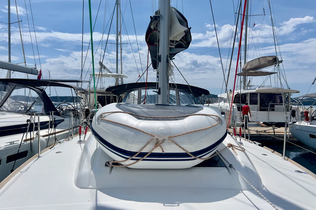 Elena, a Jeanneau Sun Odyssey 479 sailboat at Seget Donji, Croatia